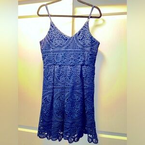 Rebellion Navy Lace Knit Dress